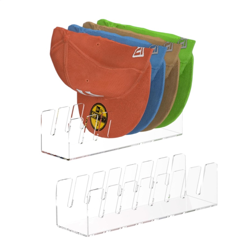 NEW! 2-Pack Acrylic Hat Stand No Install Acrylic Hat Holder